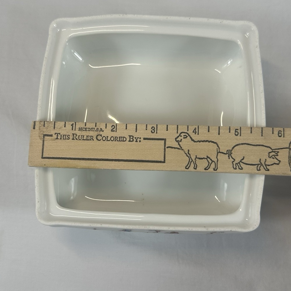Limoges France Porcelain Trinket Box Floral Square Lidded Dresser Jar 5.25" - Picture 8 of 16